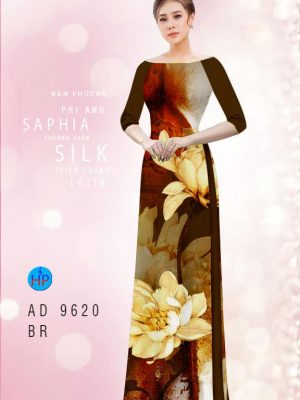 Vải áo dài hoa in 3D thiết kế 2020 AD 9620 26 vai ao dai hoa in 3d gia re my my shop ton dang ngoc cuc dep 143625
