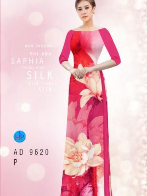 Vải áo dài hoa in 3D thiết kế 2020 AD 9620 25 vai ao dai hoa in 3d gia re my my shop ton dang ngoc dam tham 183643