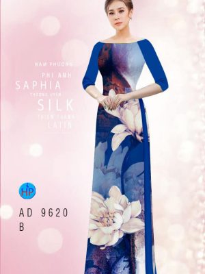 Vải áo dài hoa in 3D thiết kế 2020 AD 9620 35 vai ao dai hoa in 3d gia re my my shop ton dang ngoc duoc tim nhieu 43628