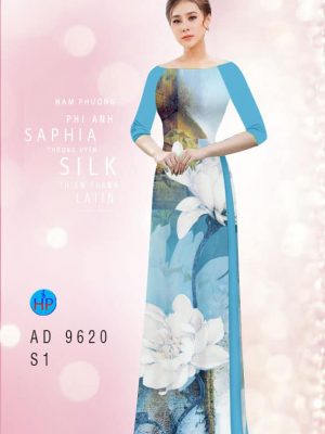 Vải áo dài hoa in 3D thiết kế 2020 AD 9620 28 vai ao dai hoa in 3d gia re my my shop ton dang ngoc long lanh 636110