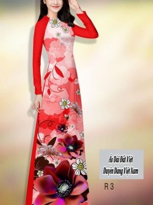 Vải áo dài hoa in 3D kiểu mới AD H14508 35 vai ao dai hoa in 3d gia tot 002131
