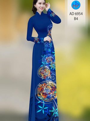 Vải áo dài hoa in 3D mới ra AD 6954 35 vai ao dai hoa in 3d long lanh 411201