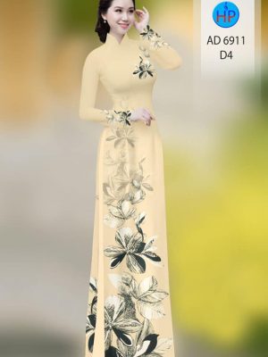 Vải áo dài hoa in 3D mới ra AD 6911 27 vai ao dai hoa in 3d long lanh 879221