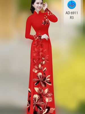 Vải áo dài hoa in 3D mới ra AD 6911 26 vai ao dai hoa in 3d long lanh 979194
