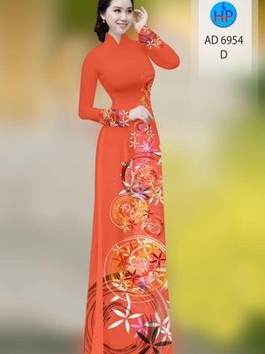 Vải áo dài hoa in 3D mới ra AD 6954 25 vai ao dai hoa in 3d mau moi 911197