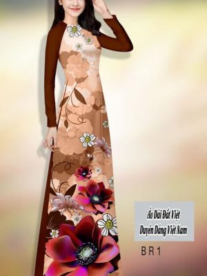 Vải áo dài hoa in 3D kiểu mới AD H14508 21 vai ao dai hoa in 3d nam nay 802135