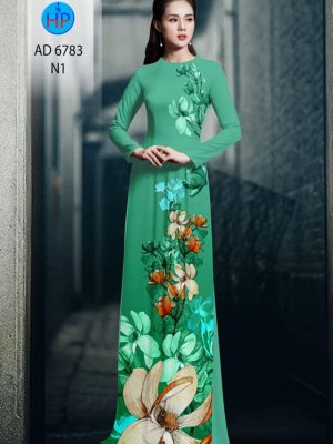 Vải áo dài hoa in 3D mới ra AD 6783 27 vai ao dai hoa in 3d phong cach 1359126