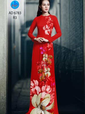Vải áo dài hoa in 3D mới ra AD 6783 32 vai ao dai hoa in 3d phong cach 95971