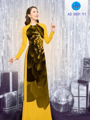 Vải áo dài hoa 3D kiểu mới AD 5931 28 vai ao dai hoa in 3d rat dep 1155106