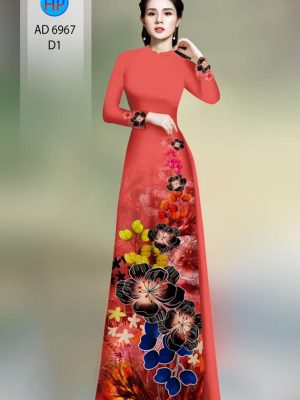Vải áo dài hoa in 3D kiểu mới AD 6967 31 vai ao dai hoa in 3d shop my my gia re chat luong 2049123