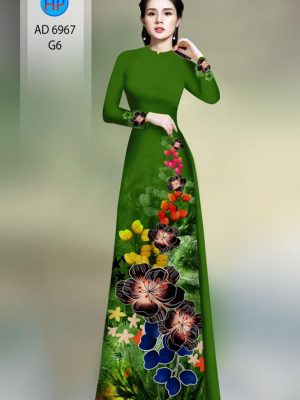 Vải áo dài hoa in 3D kiểu mới AD 6967 34 vai ao dai hoa in 3d shop my my gia re dang hot 1549224