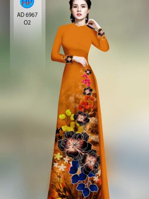 Vải áo dài hoa in 3D kiểu mới AD 6967 20 vai ao dai hoa in 3d shop my my gia re vua ra 1549246