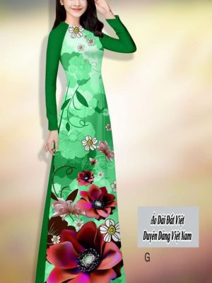 Vải áo dài hoa in 3D kiểu mới AD H14508 32 vai ao dai hoa in 3d thanh lich 1802136