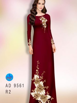 Vải áo dài hoa in 3D thiết kế 2020 AD 9561 36 vai ao dai hoa in 3d ua chuong 035294