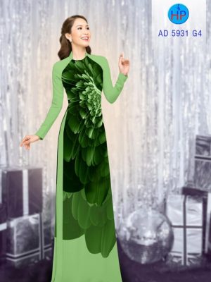 Vải áo dài hoa 3D kiểu mới AD 5931 33 vai ao dai hoa in 3d ua chuong 1055297