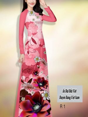 Vải áo dài hoa in 3D kiểu mới AD H14508 31 vai ao dai hoa in 3d ua thich 1702291
