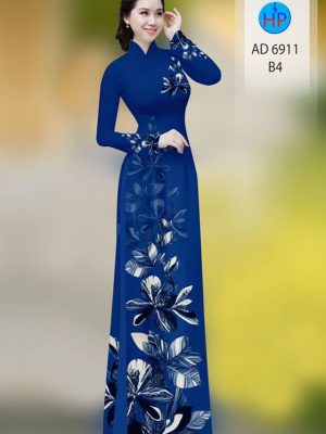 Vải áo dài hoa in 3D mới ra AD 6911 28 vai ao dai hoa in 3d ua thich 279263
