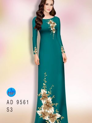 Vải áo dài hoa in 3D thiết kế 2020 AD 9561 37 vai ao dai hoa in 3d ua thich 33535