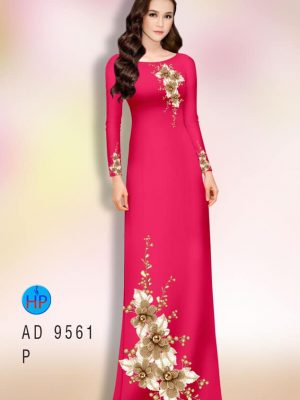 Vải áo dài hoa in 3D thiết kế 2020 AD 9561 38 vai ao dai hoa in 3d vua ra 73579