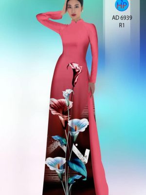 Vải áo dài hoa ly kiểu mới AD 6939 34 vai ao dai hoa ly cuc hot 187579