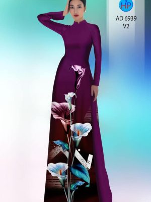 Vải áo dài hoa ly kiểu mới AD 6939 41 vai ao dai hoa ly dam tham 167567