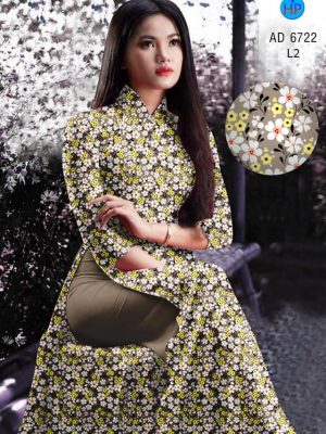 Vải áo dài hoa nhí mới ra AD 6722 34 vai ao dai hoa nhi chat luong 11171