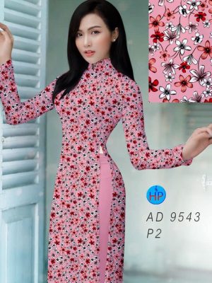 Vải áo dài hoa nhí kiểu mới AD 9543 36 vai ao dai hoa nhi chat luong 855134