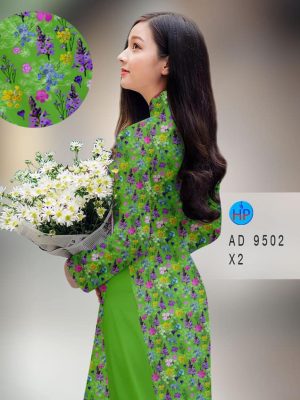 Vải áo dài hoa nhí kiểu mới AD 9502 32 vai ao dai hoa nhi cuc hot 73778