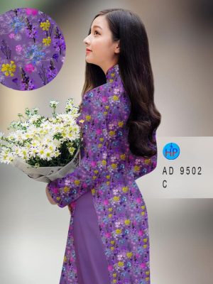 Vải áo dài hoa nhí kiểu mới AD 9502 34 vai ao dai hoa nhi da dang 43792