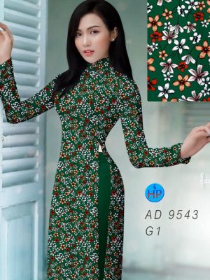 Vải áo dài hoa nhí kiểu mới AD 9543 25 vai ao dai hoa nhi da dang 655185