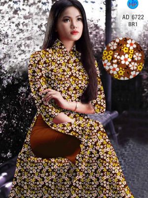 Vải áo dài hoa nhí mới ra AD 6722 28 vai ao dai hoa nhi da dang 911287