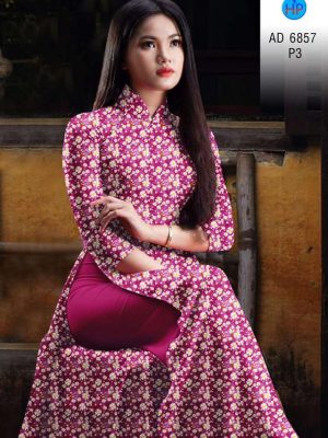 Vải áo dài hoa nhí thiết kế 2020 AD 6857 27 vai ao dai hoa nhi dang hot 1092200