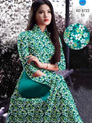 Vải áo dài hoa nhí mới ra AD 6722 23 vai ao dai hoa nhi dang hot 171151