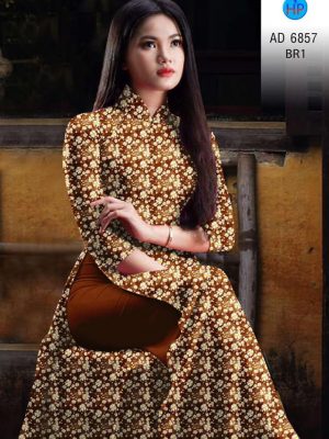 Vải áo dài hoa nhí thiết kế 2020 AD 6857 25 vai ao dai hoa nhi doc dao 1092288