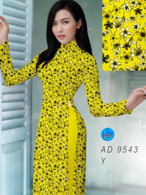 Vải áo dài hoa nhí kiểu mới AD 9543 23 vai ao dai hoa nhi doc dao 35590