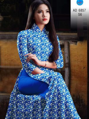 Vải áo dài hoa nhí thiết kế 2020 AD 6857 36 vai ao dai hoa nhi duoc tim nhieu 2091108