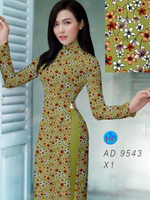 Vải áo dài hoa nhí kiểu mới AD 9543 29 vai ao dai hoa nhi long lanh 2055285