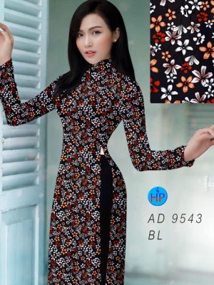 Vải áo dài hoa nhí kiểu mới AD 9543 32 vai ao dai hoa nhi mau moi 05565