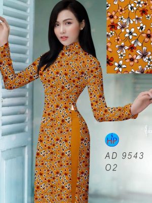 Vải áo dài hoa nhí kiểu mới AD 9543 37 vai ao dai hoa nhi mau moi 165556