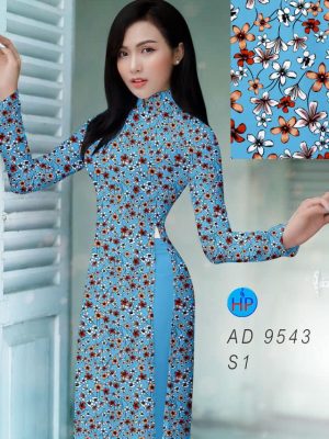 Vải áo dài hoa nhí kiểu mới AD 9543 31 vai ao dai hoa nhi mau moi 955174
