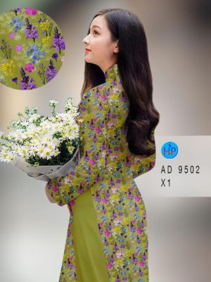 Vải áo dài hoa nhí kiểu mới AD 9502 31 vai ao dai hoa nhi phong cach 173763