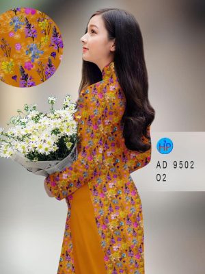 Vải áo dài hoa nhí kiểu mới AD 9502 37 vai ao dai hoa nhi phong cach 83721