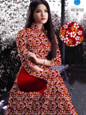 Vải áo dài hoa nhí mới ra AD 6722 35 vai ao dai hoa nhi rat dep 1811220
