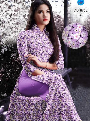 Vải áo dài hoa nhí mới ra AD 6722 22 vai ao dai hoa nhi thanh lich 71172
