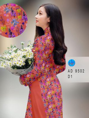 Vải áo dài hoa nhí kiểu mới AD 9502 28 vai ao dai hoa nhi thanh lich 737120