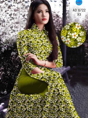 Vải áo dài hoa nhí mới ra AD 6722 25 vai ao dai hoa nhi ua chuong 011270