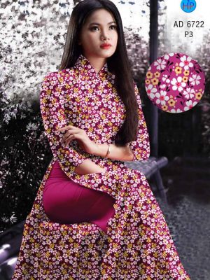 Vải áo dài hoa nhí mới ra AD 6722 27 vai ao dai hoa nhi ua chuong 711190