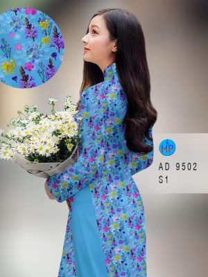 Vải áo dài hoa nhí kiểu mới AD 9502 27 vai ao dai hoa nhi ua thich 437221