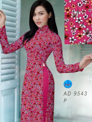 Vải áo dài hoa nhí kiểu mới AD 9543 27 vai ao dai hoa nhi ua thich 955130