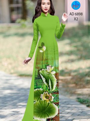 Vải áo dài hoa sen mới ra AD 6898 26 vai ao dai hoa sen chat luong 1102123